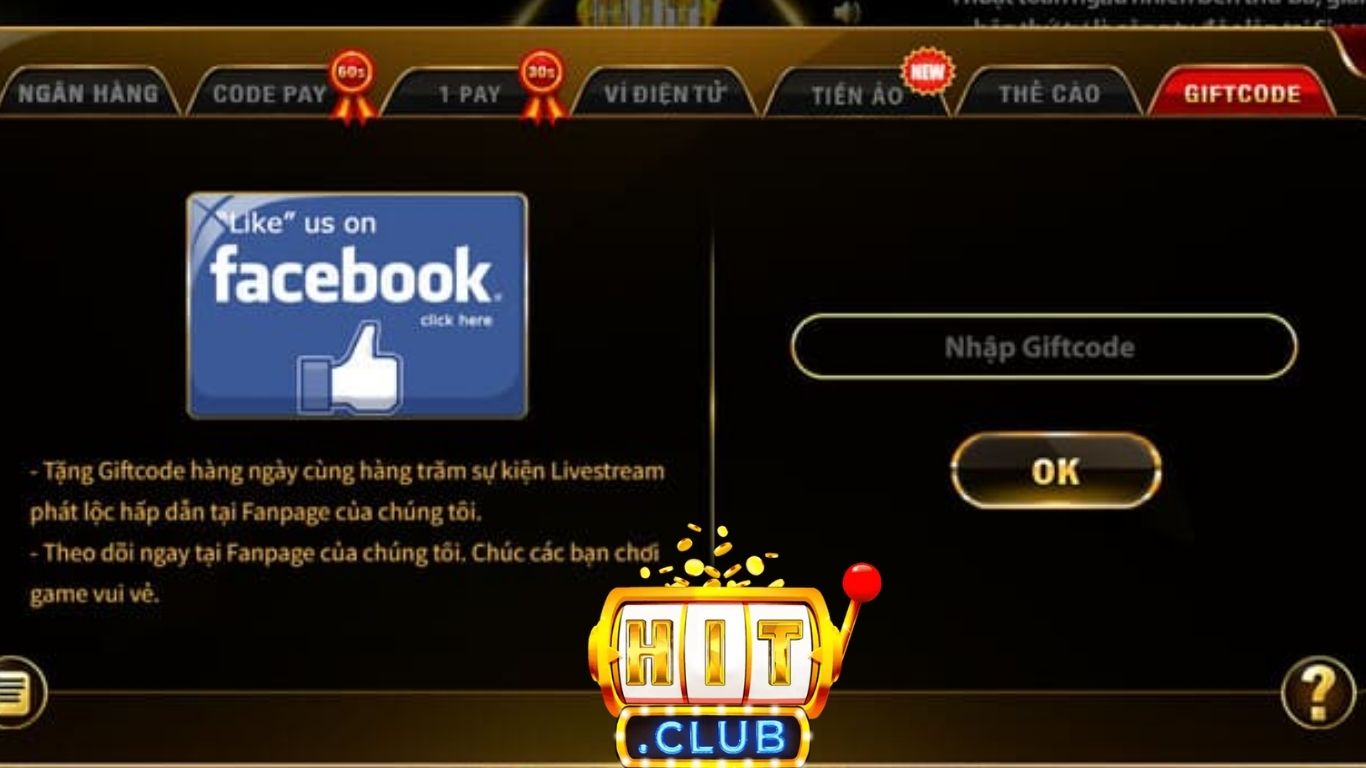 Cách nạp Giftcode Hitclub quy đổi thành tiền