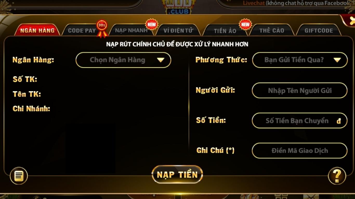 Cần lưu ý khi nạp tiền rút tiền Hitclub
