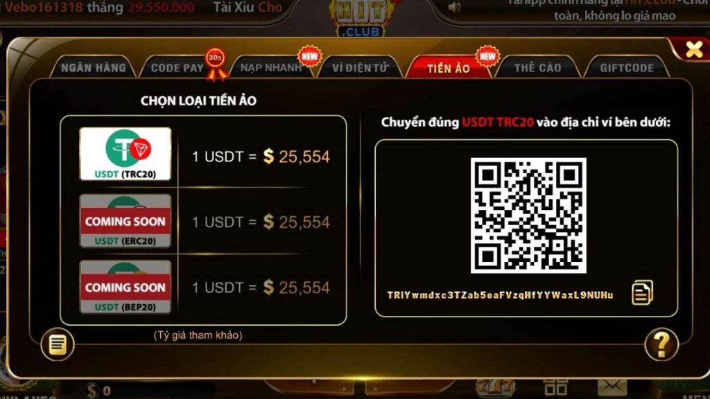Hướng dẫn quy trình nạp tiền Hitclub nhanh chóng