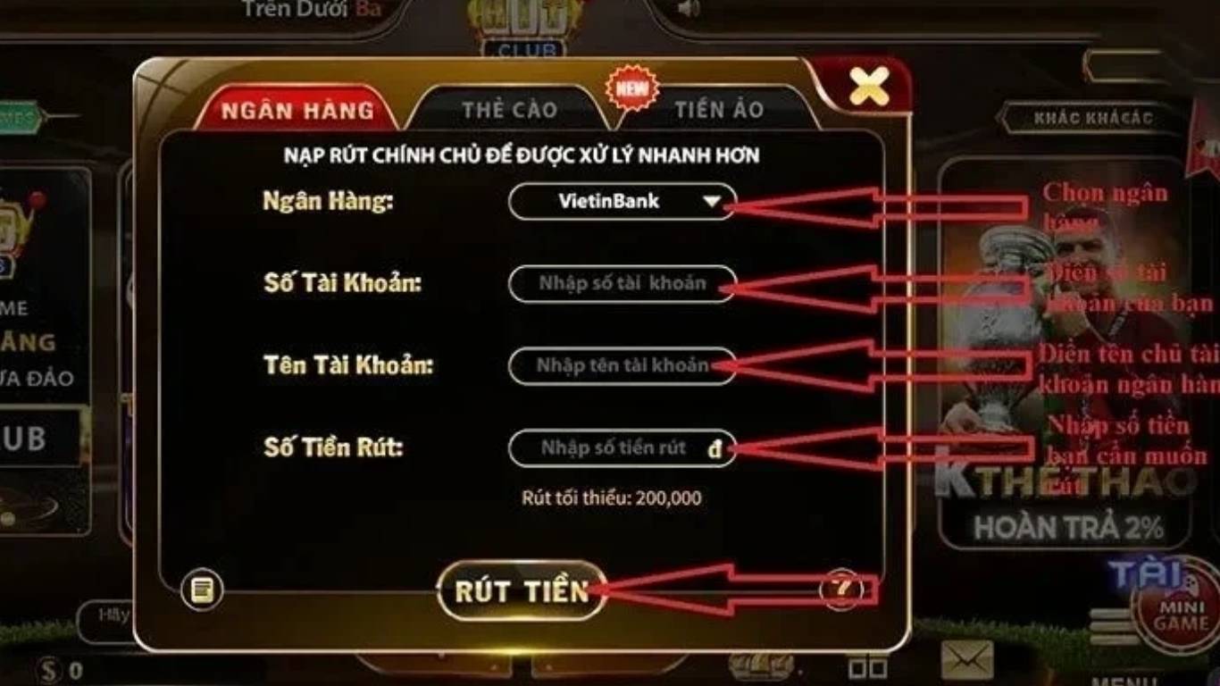 Hướng dẫn rút tiền Hitclub an toàn